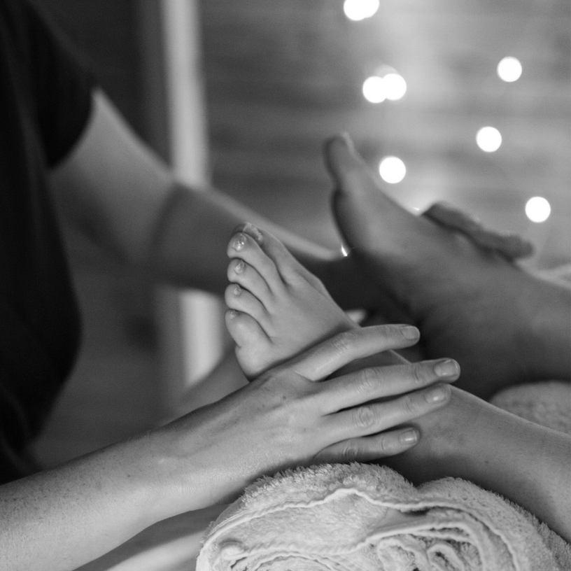 Voetmassage in rustige sfeer